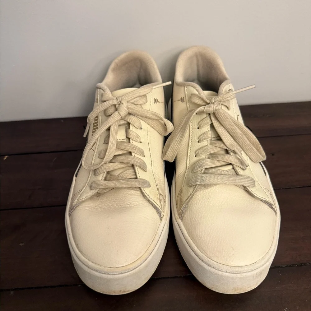 Puma Beige and Black Casual Sneakers